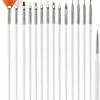 Merkloos Nail Art Penselen Set 15 Delig Wit - Gel / Acryl Penselen Nail Brush -Cosmetische Kortingen Winkel 1006x1200 5