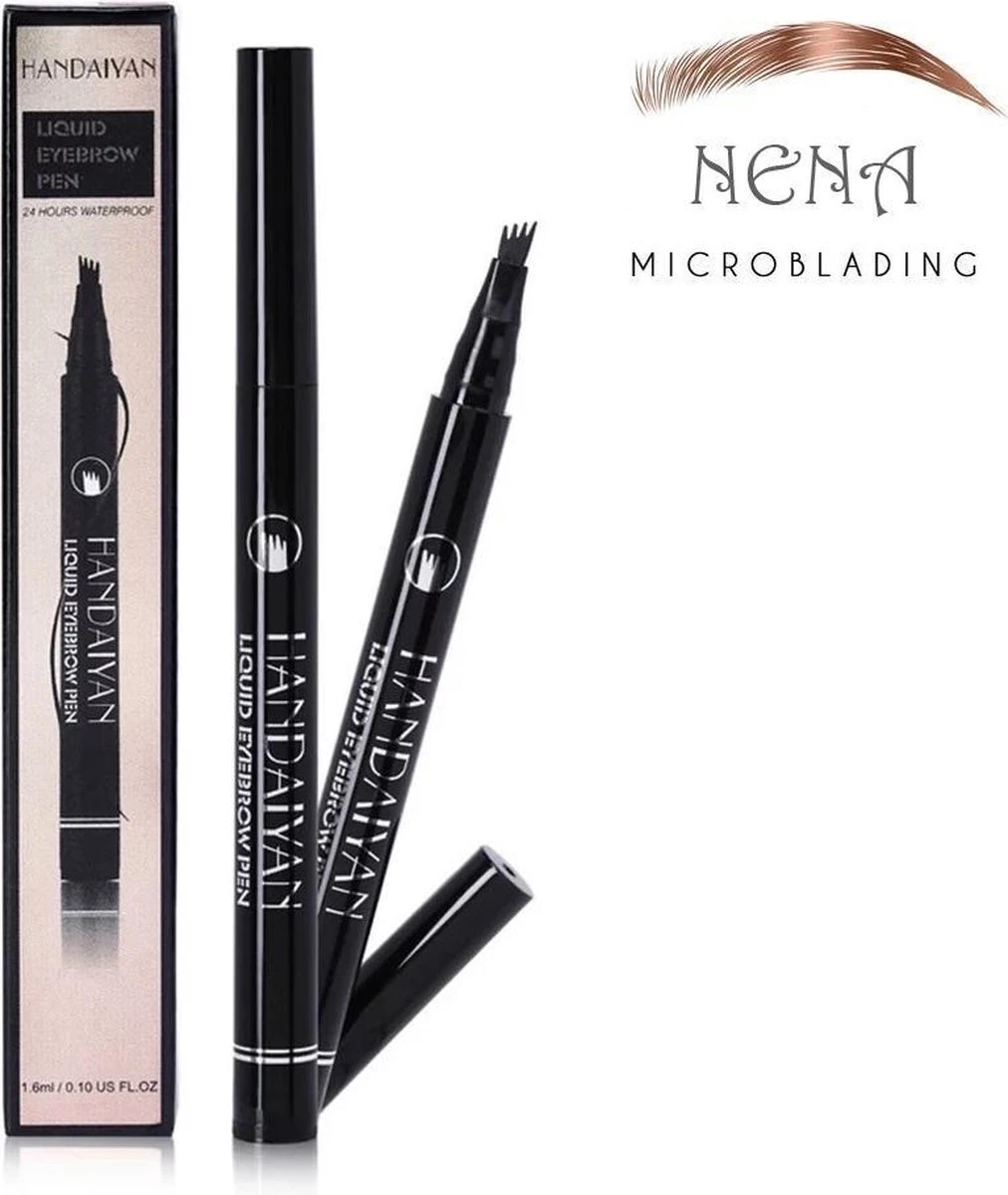 Wenkbrauw Microblade Pen - Tattoo - BRUIN 03 - Watervaste Microblading Wenkbrauwpen - Eyebrow Tattoo Pen - Make Up - 4 Punts Pen 3 Wenkbrauw Microblade Pen - Tattoo - BRUIN 03 - Watervaste Microblading Wenkbrauwpen - Eyebrow Tattoo Pen - Make Up - 4 Punts Pen