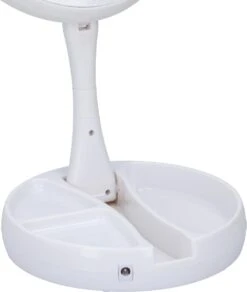 Grundig Opmaakspiegel - LED-verlichting - Opbergruimte Sieraden - Gewone En Vergrotende Spiegel - Wit -Cosmetische Kortingen Winkel 1015x1200 5