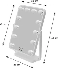 Humanas HS-HM01 White Make-up Mirror With LED Lighting -Cosmetische Kortingen Winkel 1021x1200 4
