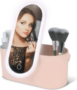 Peach Beauty Luxe Reis Beautycase - LED-spiegel - Dusty Pink - Oplaadbaar - Luxe Uitvoering -Cosmetische Kortingen Winkel 1025x1200 6