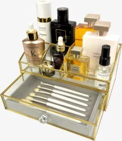 Make Up Organizer Stella | Goud| Cosmetica Organizer|sieraden Organizer | Make Up Organizer | Beautybox | Vitrine Boxje | Glazen Box |Makeup Organizer |Beauty Organizer | Makeupbox |Organizer | Storage Box |Make-uporganizer| Opbergdoos | Sieradendoos -Cosmetische Kortingen Winkel 1040x1200 5