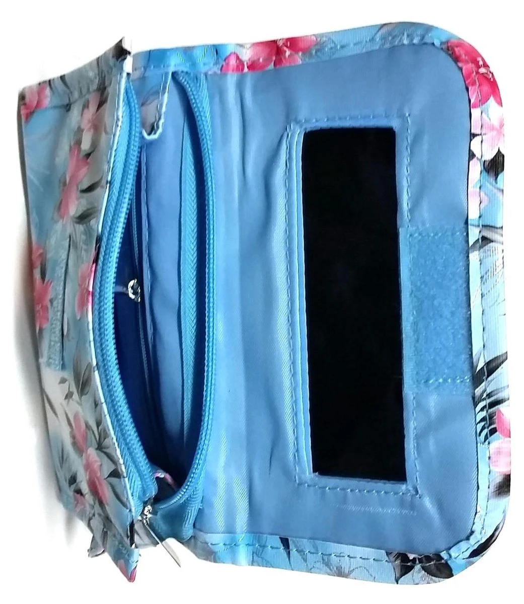 Rojafit Make-up Tasje Met Spiegel - Waffle - Blauw (Afmeting 17 X 5,5 X 10 Cm.) 4 Rojafit Make-up Tasje Met Spiegel - Waffle - Blauw (Afmeting 17 X 5,5 X 10 Cm.) - Afbeelding 2