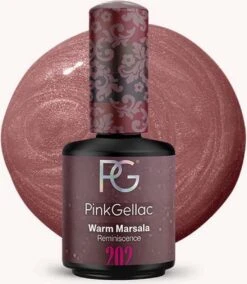 Pink Gellac - Warm Marsala - Gellak - Vegan - Bruin - Shimmer Finish - 15 Ml