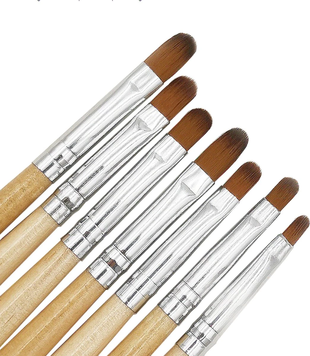 Kunstnagel Penselen Set - Acryl - Gel - Polygel - Gellak - Hoge Kwaliteit - 7 Maten - Kwast - Nepnagels - Gratis Verzenden 3 Kunstnagel Penselen Set - Acryl - Gel - Polygel - Gellak - Hoge Kwaliteit - 7 Maten - Kwast - Nepnagels - Gratis Verzenden