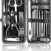 Nagelknipper Set – 18-Delige Pedicure En Manicure Sets Nagelaccessoires – Nagelset – Nagelverzorging Kit – Reisset Zwart