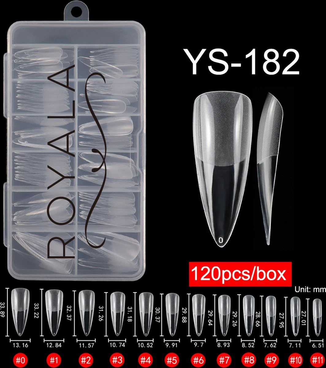 Royala 182 - Waterdrop Half Frosted - Full Cover - Nageltips - Nepnagels - Plaknagels - In Assortimentsbox - 120 Stuks 12 Maten - Voor Gellak Acrylnagellak En PolyGel Nagels - Royala Frosted Tips Line 3 Royala 182 - Waterdrop Half Frosted - Full Cover - Nageltips - Nepnagels - Plaknagels - In Assortimentsbox - 120 Stuks 12 Maten - Voor Gellak Acrylnagellak En PolyGel Nagels - Royala Frosted Tips Line