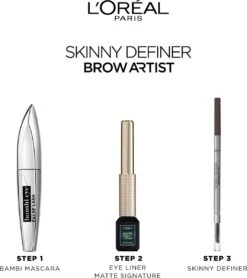 L’Oréal Paris Brow Artist Skinny Definer Wenkbrauwpotlood - 105 Brunette - Ultradun -Cosmetische Kortingen Winkel 1065x1200 3