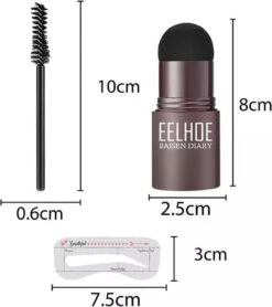 Wenkbrauw Stempel- Poeder - Herbruikbaar - Donker Bruin - Wenkbrauwstempel- Inclusief Sjablonen - Natuurlijke Kleur- Vegan | Eyebrow Powder | Cadeau Voor Haar -Cosmetische Kortingen Winkel 1065x1200 4