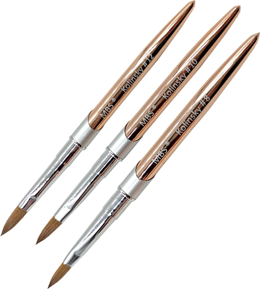 KOLINSKY ACRYL PENSEEL #8 - Kolinsky Penseel - Acryl Penseel - Acryl Nagels - Gold 5 KOLINSKY ACRYL PENSEEL #8 - Kolinsky Penseel - Acryl Penseel - Acryl Nagels - Gold - Afbeelding 3