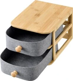 Bureau Organizer Arsivik Met 2 Lades Bamboe 15,5x18x23 Cm -Cosmetische Kortingen Winkel 1080x1200 8