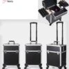 Kapper Koffer| Nagel | Visagist | Make-up | Cosmetica | Schminken | Trolley Stevig En Gemaakt Van Aluminium | 3 Delig | 8 Wielen | Bedekt Met Mooie Zilver Strips -Cosmetische Kortingen Winkel 1080x1200 9