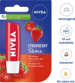 Nivea - Labello Strawberry Shine Lippenbalsem - 5,5 Ml Stick - Lipbalsem - Lipbalm - Lipverzorging - Verrijkt Met Shea Boter En Bio Jojoba Olie -Cosmetische Kortingen Winkel 1082x1200 2