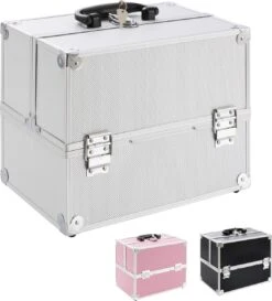 AREBOS Cosmetica Koffer - Beauty Case - Cosmetica Trolley - 15 L - Zilber -Cosmetische Kortingen Winkel 1084x1200 8