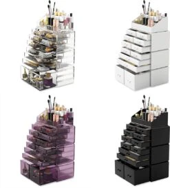 Make-up Cosmetische Organizer Opbergladen Display Dozen Case Met Laden (12D, Transparant) -Cosmetische Kortingen Winkel 1087x1200 6