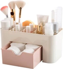 IBright Make-Up Organizer Met Lade - Cosmetica Opbergdoos - Bureau Organizer - Roze -Cosmetische Kortingen Winkel 1098x1200 12