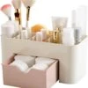 Make-Up Organizer Met Lade – Roze – Geschikt Voor Kwasten, Make-Up Producten & Wattenschijfjes