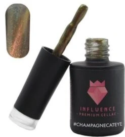 #CHAMPAGNECATEYE - Influence Gellac - Gouden Gellak - Gellak Goud UV - Cat Eye - UV Gellak - Gel Nagellak - Gellac - Kado Vrouw - Valentijns Cadeau - Kado Voor Haar - 10 Ml - Inclusief Magneet