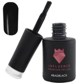 #BADBLACK - Influence Gellac - Zwarte Gellak - Gellak Zwart UV - UV Gellak - Gel Nagellak - Gellac - Kado Vrouw - Valentijns Cadeau - Kado Voor Haar - 10 Ml