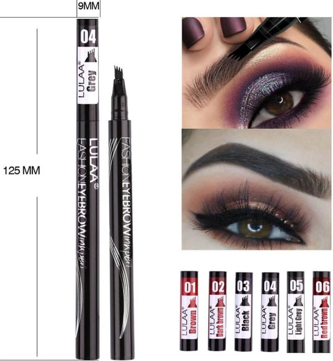 LULAA Microblade Pen - BRUIN - Watervaste Microblading Wenkbrauwpen - Waterproof Tattoo Pen - Make Up - Eyebrow Blading 7 LULAA Microblade Pen - BRUIN - Watervaste Microblading Wenkbrauwpen - Waterproof Tattoo Pen - Make Up - Eyebrow Blading - Afbeelding 5