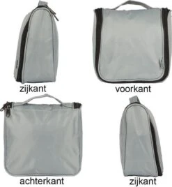 TravelSky Reis Toilettas Met Haak Travel Etui Organizer Voor Toiletartikelen Kamperen & Reizen Accessoires – Geschikt Voor Dames En Heren – Grijs -Cosmetische Kortingen Winkel 1108x1200 6