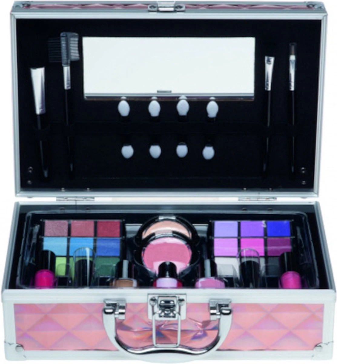 Casuelle Make-up Koffer Meisjes Aluminium Roze 42-delig 3 Casuelle Make-up Koffer Meisjes Aluminium Roze 42-delig
