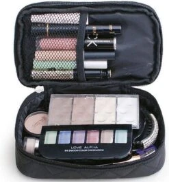 IBright Make-up Tasje Met Spiegel - 2 Lagen - Met Handige Vakjes - Cosmetica Organizer - Toilettas Maat M - Zwart 17 IBright Make-up Tasje Met Spiegel - 2 Lagen - Met Handige Vakjes - Cosmetica Organizer - Toilettas Maat M - Zwart -Cosmetische Kortingen Winkel 1117x1200 20