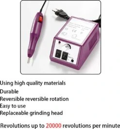 Elektrische Nagelvijl/ Nagelfrees - Inclusief 6 Vijlen - Nagelfrees Machine Voor Slijpen / Snijden / Polijsten - Manicure / Pedicure Nagel Vijlmachine - Verzorging Voor Nagels / Handen / Voeten -Cosmetische Kortingen Winkel 1121x1200 10