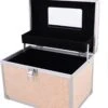 Merkloos Beauty Vanity Case - Make Up Koffer - Roze Met Glitters - Met Spiegel En Extra Opbergvak -Cosmetische Kortingen Winkel 1121x1200 12