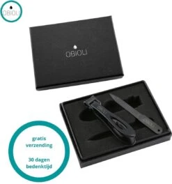 Obioli ™ Nagelknipper Set - Luxe Cadeau Doos Voor Mannen En Vrouwen - Nageltang - Nagelschaar - Kalknagels - Teennagel - Met Nagelvijl - Zwart - Groot - Gift Box -Cosmetische Kortingen Winkel 1123x1200 10