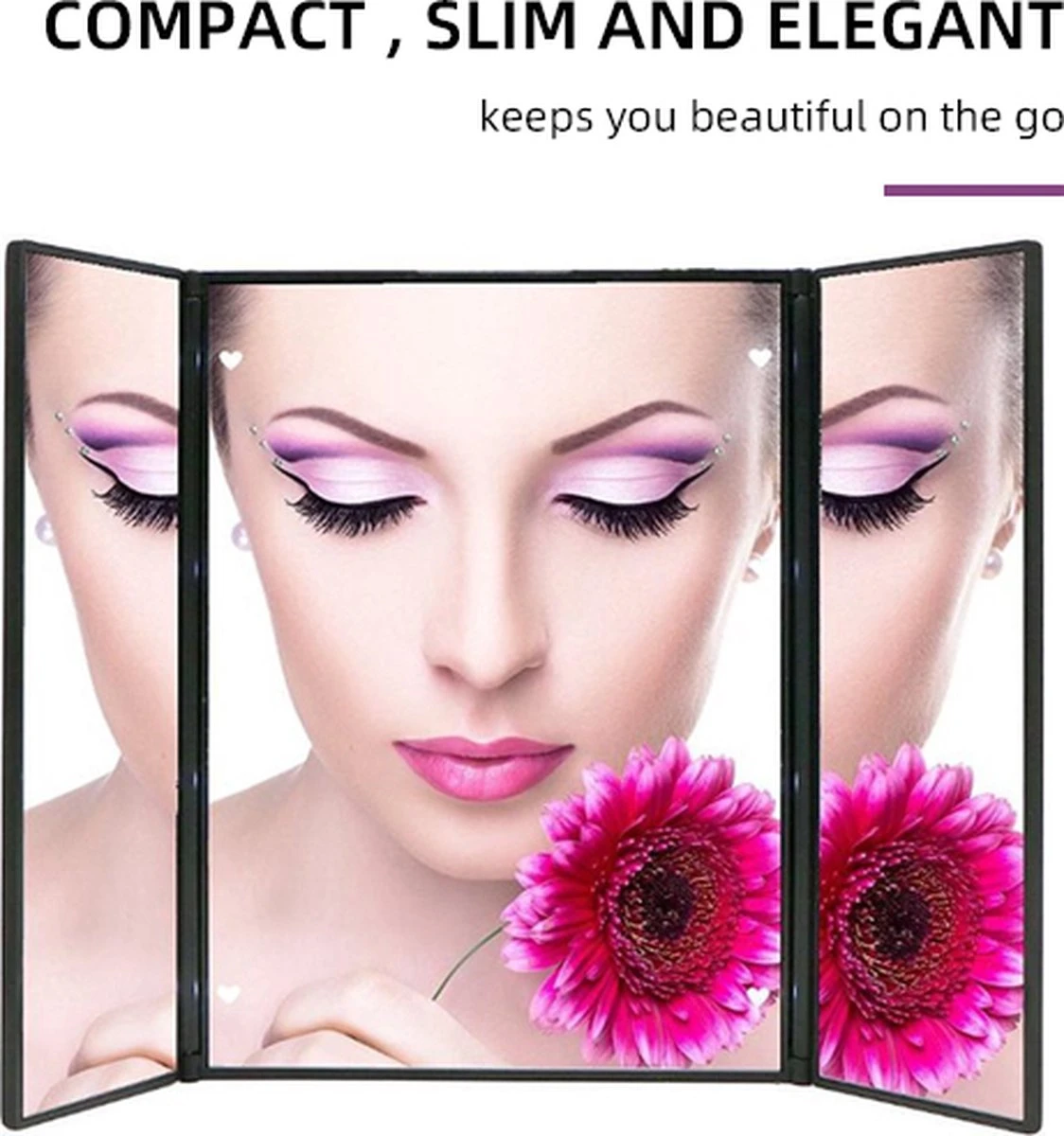 Spiegel Met LED Verlichting - Make-upspiegel - Zwart 7 Spiegel Met LED Verlichting - Make-upspiegel - Zwart - Afbeelding 5