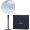 Make-up Spiegel Van Sanicraft® - USB Oplaadbaar - 360 Graden Draaibaar - Make Up Spiegel Met LED Verlichting - Afneembaar 10x Vergroting Spiegeltje - Diameter 17cm -Cosmetische Kortingen Winkel 1128x1200 13