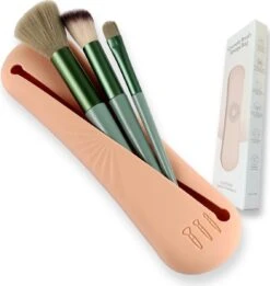 Beautious® Make Up Organizer - Beauty Organizer - Kwastenhouder - Compact - Siliconen - Khaki