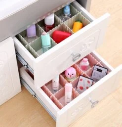 Merkloos Kunststof Ladeverdeler - Lade Organizer - Set Van 4 Stuks - Voor Kleding/Keuken/Bureau/Make-Up - Op Maat Te Knippen - 37x7CM - Wit -Cosmetische Kortingen Winkel 1153x1200 6