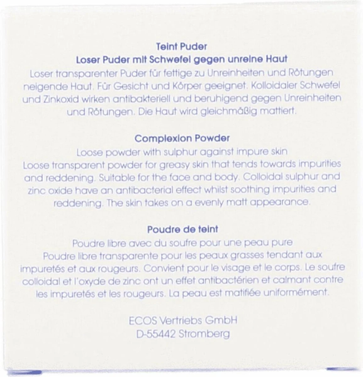 Sulfoderm - Gezichtspoeder 5 Sulfoderm - Gezichtspoeder - Afbeelding 3