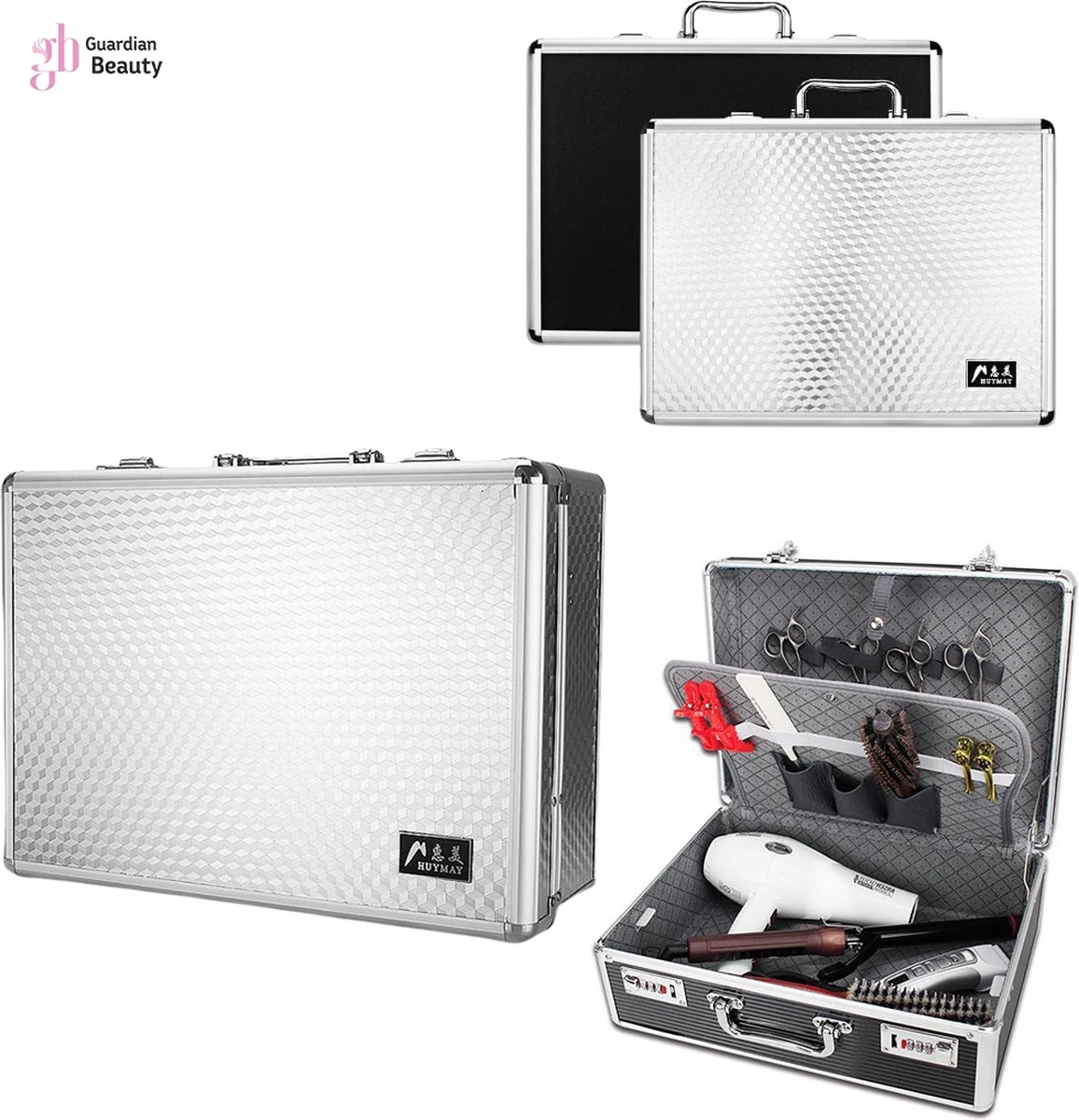 Beautycase / Beautykoffer Zilver Kleur - Functioneel - Aluminium Mobiel - Alle Beautygereedschappen- Kapper - Tattoo - Nagel - Visagie - Make-up - Cosmetica - Schmink - Beauty Case / Beauty Koffer Portable 3 Beautycase / Beautykoffer Zilver Kleur - Functioneel - Aluminium Mobiel - Alle Beautygereedschappen- Kapper - Tattoo - Nagel - Visagie - Make-up - Cosmetica - Schmink - Beauty Case / Beauty Koffer Portable