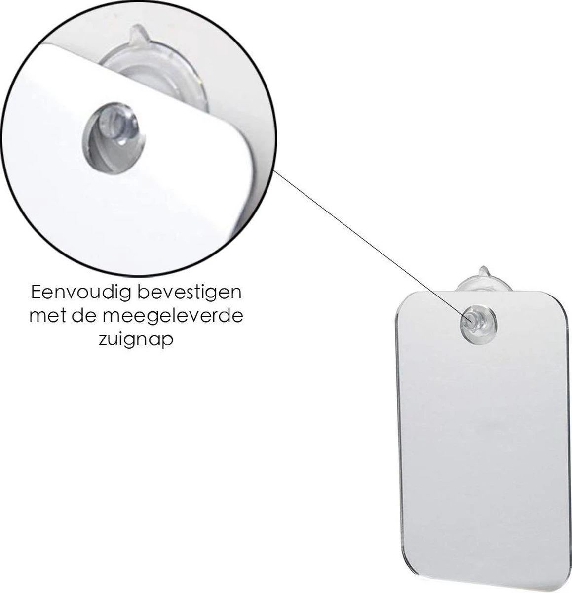 Merkloos Make-up Spiegel Wit - Spiegeltje - Badkamer Spiegel - Waterbestendig - Reisspiegel - 17 X 13 Cm 9 Merkloos Make-up Spiegel Wit - Spiegeltje - Badkamer Spiegel - Waterbestendig - Reisspiegel - 17 X 13 Cm - Afbeelding 7
