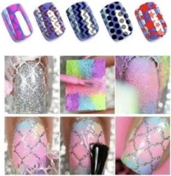GUAPÀ - Nail Art Nagel Sjabloon Stickers 42 Vellen - Zelfklevende Nagelstickers & Nageldecoratie 3D Goud En Zilver -Cosmetische Kortingen Winkel 1163x1200 12