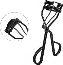 INTER-ESQUE® Wimperkruller - Eyelash Curler + 3x Gratis Extra Siliconen Pad & 3x Extra Kam - Zwart -Cosmetische Kortingen Winkel 1166x1200 16