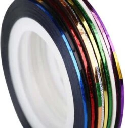 10 Rolletjes Striper 1mm Nail Art Striping Tape / Sparkolia Decoratie Sticker Nagel / Multicolor Gemengde Kleuren -Cosmetische Kortingen Winkel 1168x1200 10