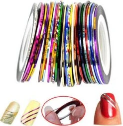 10 Rolletjes Striper 1mm Nail Art Striping Tape / Sparkolia Decoratie Sticker Nagel / Multicolor Gemengde Kleuren -Cosmetische Kortingen Winkel 1168x1200 11
