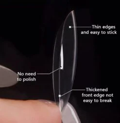 Gel Soft Flex Nepnagels Plaknagels Met Lijm Almond Shape Nagels Press On Nails 100% Soak-off - Fake Nails- Nageltips Full Cover 240 Stuks Transparant / Clear Tips Van Hoge Kwaliteit + Nagelvijl + Lijm -Cosmetische Kortingen Winkel 1168x1200 7