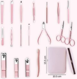 ⭐ATV PERFECTUM Luxe 18-delige - Manicure Set - Met Lederen Opbergetui - Manicureset - Nagelschaartje - Manicuresetje -Cosmetische Kortingen Winkel 1171x1200 17