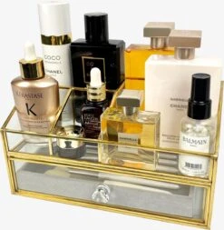 Make Up Organizer Stella | Goud| Cosmetica Organizer|sieraden Organizer | Make Up Organizer | Beautybox | Vitrine Boxje | Glazen Box |Makeup Organizer |Beauty Organizer | Makeupbox |Organizer | Storage Box |Make-uporganizer| Opbergdoos | Sieradendoos -Cosmetische Kortingen Winkel 1171x1200 20