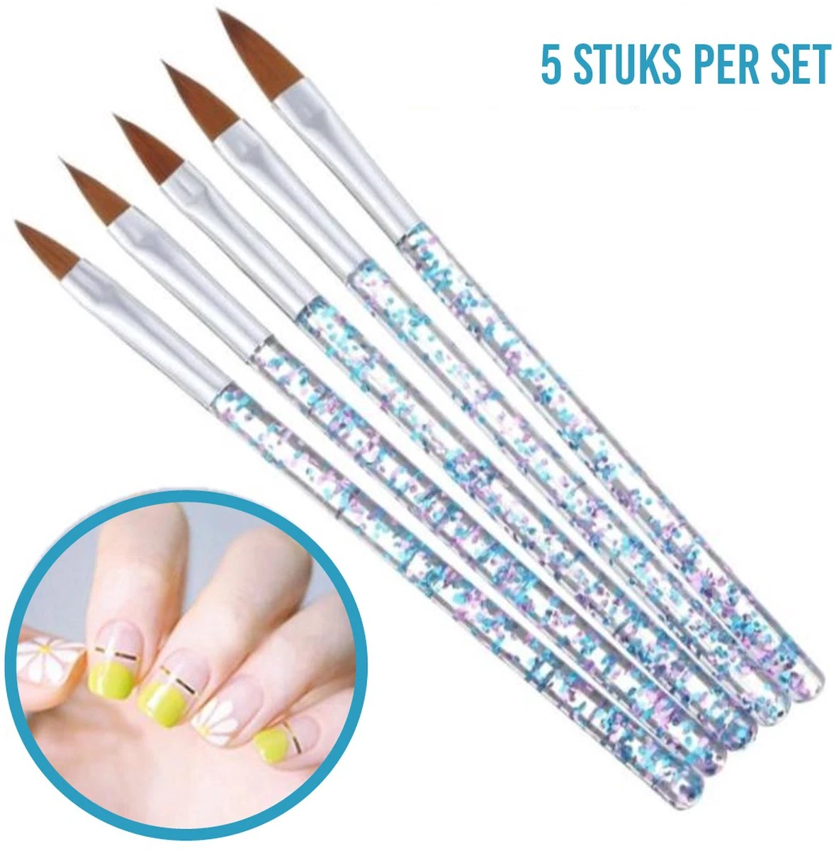 Jawes- Acryl Penselen- 5 Stuks - Acryl Nagels- Arcylpenselen- Acryl- Nagels- Polygel- Nagellak- Gelnagels- Gereedschap- Nagelstyliste- Gellak- Nagelgereedschap- Nail Art 7 Jawes- Acryl Penselen- 5 Stuks - Acryl Nagels- Arcylpenselen- Acryl- Nagels- Polygel- Nagellak- Gelnagels- Gereedschap- Nagelstyliste- Gellak- Nagelgereedschap- Nail Art - Afbeelding 5