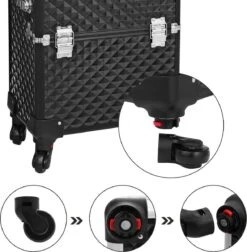 Merkloos Trolley, Make-up Koffer, Cosmetische Koffer, Voor Nageldesign, Make-up Organizer, Koffer Met Draagtas, Zwart JHZ04B 14 Merkloos Trolley, Make-up Koffer, Cosmetische Koffer, Voor Nageldesign, Make-up Organizer, Koffer Met Draagtas, Zwart JHZ04B -Cosmetische Kortingen Winkel 1177x1200 24