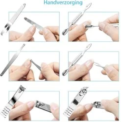 Nagelknipper Set – 18-Delige Pedicure En Manicure Sets Nagelaccessoires – Nagelset – Nagelverzorging Kit – Reisset Zwart -Cosmetische Kortingen Winkel 1181x1200 14