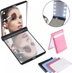 Compacte Make-up Spiegel- LED Mirror- Inklapbaar Met Verlichting- Draagbare Mini Make-up Spiegel -Cosmetische Kortingen Winkel 1183x1200 25