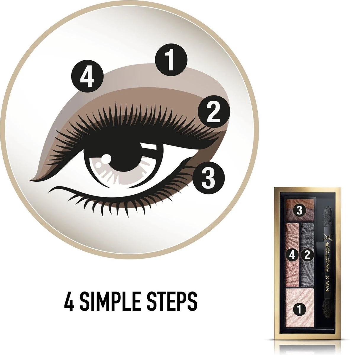 Max Factor Smokey Eye Drama - 02 Lavish Onyx - Oogschaduw Palette 4 Max Factor Smokey Eye Drama - 02 Lavish Onyx - Oogschaduw Palette - Afbeelding 2