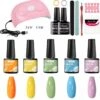 Mtssii - Gelnagel Kit - 5 ZOMER KLEUREN Gellak - Blauw, Groen, Oranje/nude, Geel En Lila- Starterkit - Manicure Set - 54 Watt UV Lamp - Gel Nagels -Cosmetische Kortingen Winkel 1185x1200 11